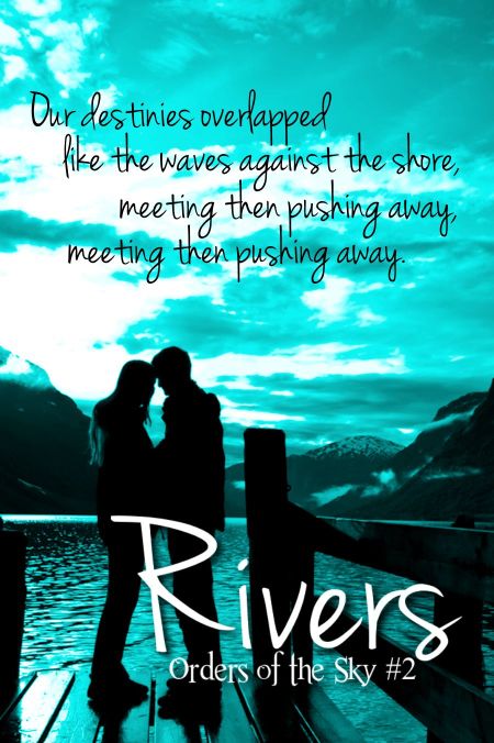 silhouette of two lovers  at mountain lake